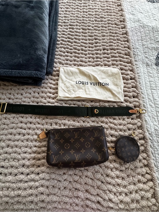 Louis Vuitton Handbags - Louis Vuitton Monogram Mini Pochette Set in Brown with Gold Hardware